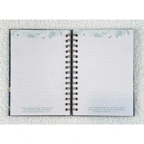 (NWT) CHRISTIAN ART GIFTS • Floral Inspirational Quote Spiral Lined Notebook - Picture 5 of 11
